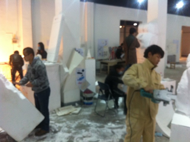 Xi'an Academy students working during residency