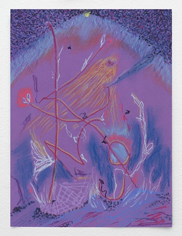 Mel Cook drawing, contemporary drawing, witch, cosmogram