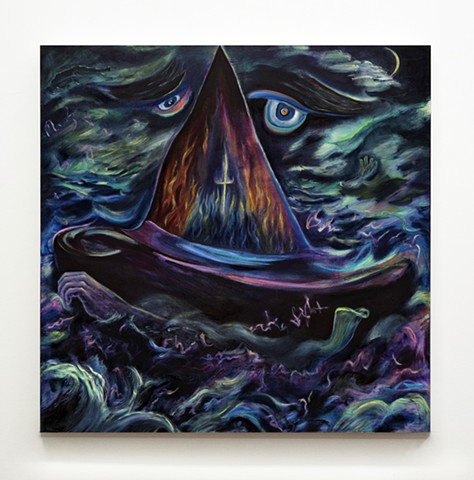 Mel Cook painting, Mel Cook witch painting, the witch, contemporary painting