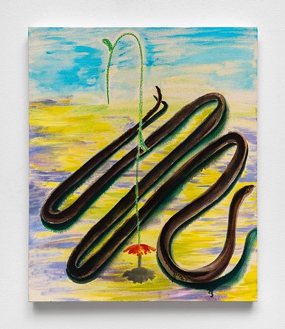 snake painting, contemporary painting, mel cook, mel cook painting