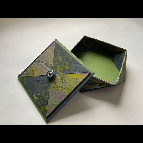 Green Gray Marbled Box