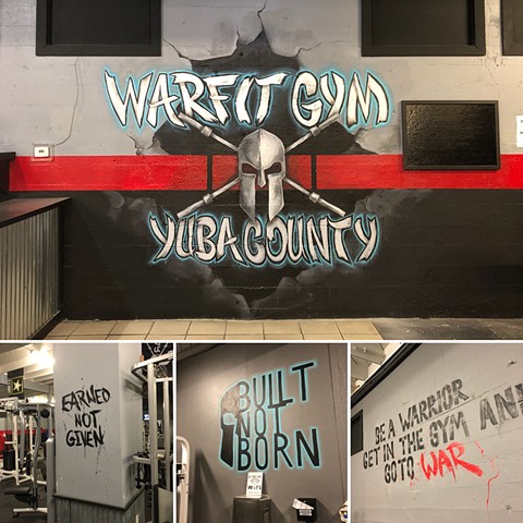 Warfit mural artist gym art douglas Kleinsmith artist marysville graffiti Keliiheleua