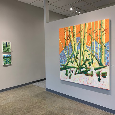 Paintings from solo show: "Shore Path" at Moss Galleries.