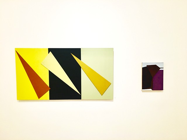 "Form Singularity " paintings in "On Edge" at the Painting Center.