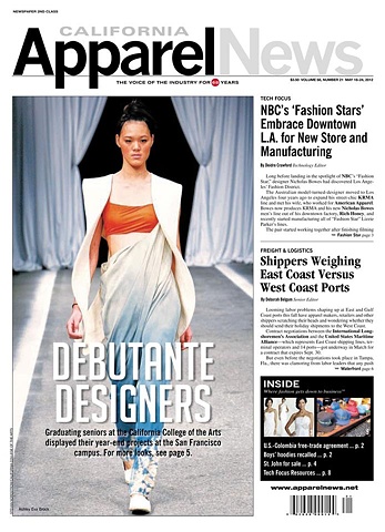 Cover feature in California Apparel News