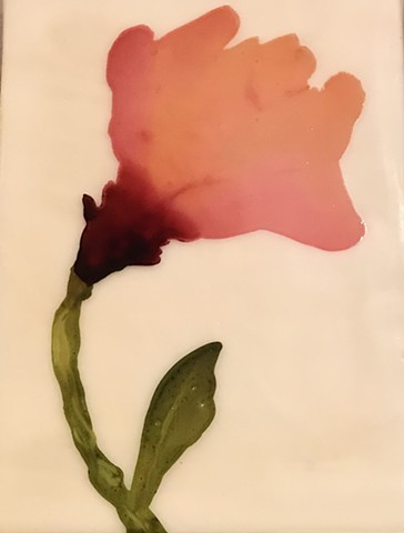 Contemporary art, abstraction, floral, botanical, roses.