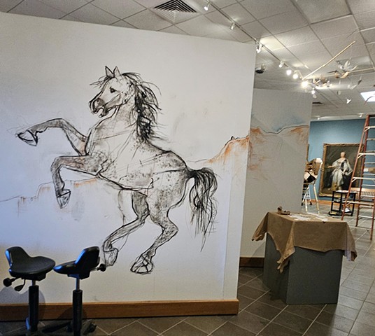 Wall Mural, Pre-Occupied by Scotty Hensler with collaboration from Mallory Prucha