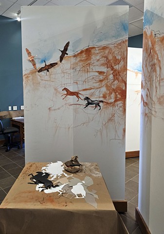 Wall Mural, Pre-Occupied by Scotty Hensler with collaboration from Mallory Prucha