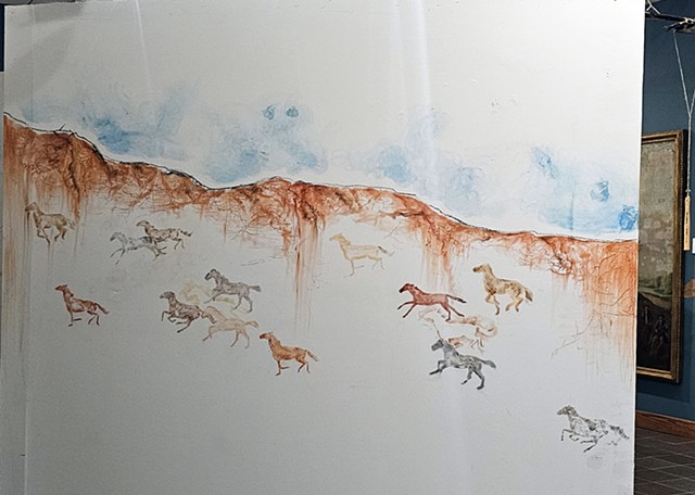 Wall Mural, Pre-Occupied by Scotty Hensler with collaboration from Mallory Prucha