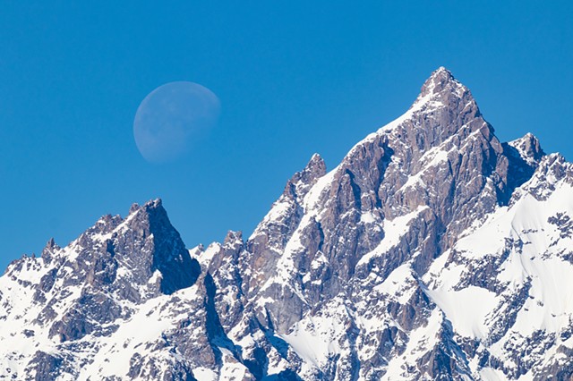 Moon and The Tetons