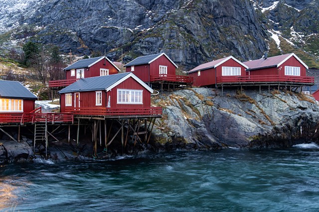 Red Fishing Cabins