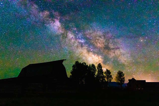 Mormon Row Silhouette Milky Way