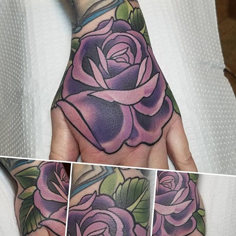 purple hand rose