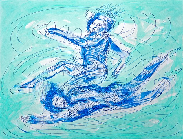 'Aquatic Drawing'.
after Andrea del Sarto.
Gleason. 2017.