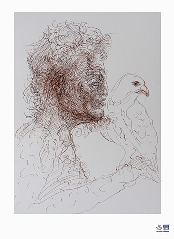 Satyr with Hawk. Gleason: (after Michelangelo).