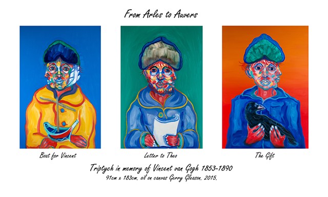 Triptych: Arles to Auvers plus additional portraits
In memory of Vincent van Gogh.
by
Gerry Gleason 2015.