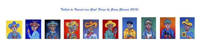 Frieze in memory of Vincent van Gogh.
by
Gerry Gleason 2015.
