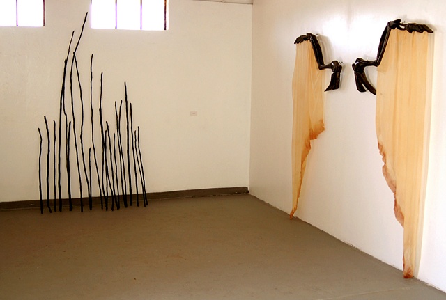The Hunt of Jenny Wren I and Prayer Switches I (installation view) 