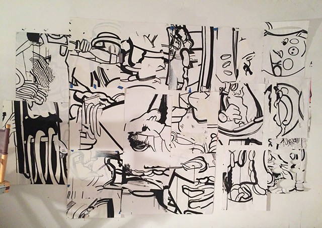 Untitled (Sketch for sausage factory)
