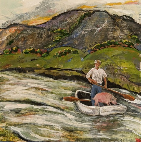 Pig in a Rowboat