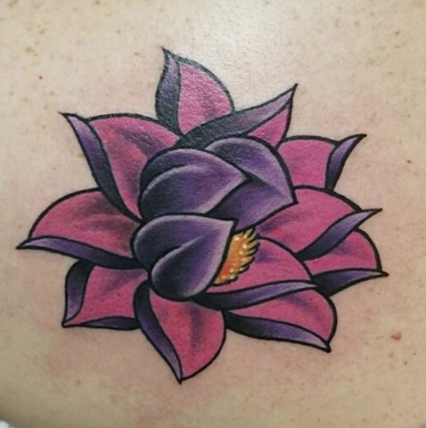 Lotus, lotus tattoo, purple, tattooing ,tattoo shop, tattoos, Kissimmee tattoo, copper Fox tattoo