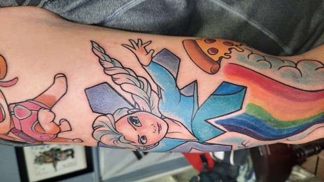 Tattoos, tattooshops near Disney, Kissimmee tattooshop, elsa tattoo, frozen tattoo 