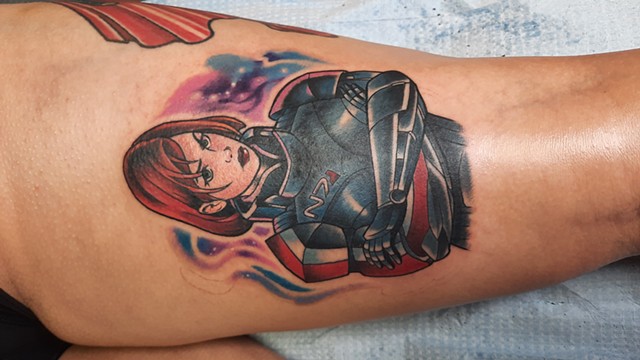 Mass effect tattoo, Video game tattoos, tattoos, tattoos hops near Disney, Kissimmee tattooshop