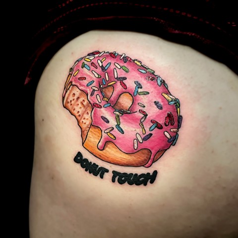 Donut, donut tattoo, tattoos, tattooing, tattooshop, Kissimmee tattooshop, tattooshops near disney