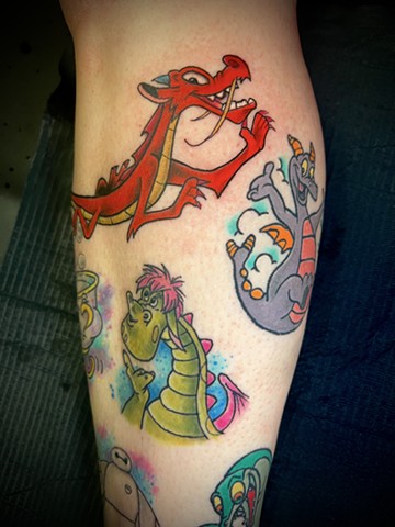 Kissimmee tattooshop, disney dragons, dragon tattoo, Kissimmee tattoo shop, disney tattoos