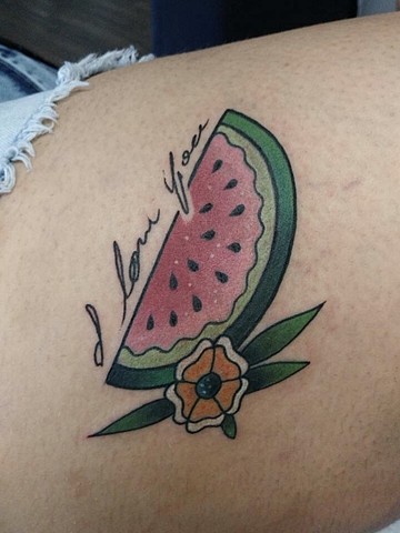 Watermelon, watermelon tattoo, Florida tattoo, Kissimmee tattoo, tattooing, tattoo shop, copper Fox tattoo