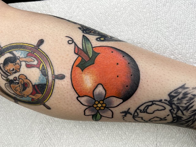 Tattoos, tattoo shop, tattoo shop near disney, orange tattoo, traditional tattoo, tattoos with color,