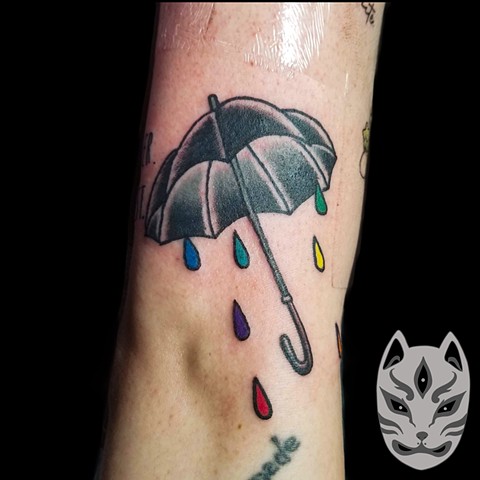 American Horror story coven umbrella traditional tattoo