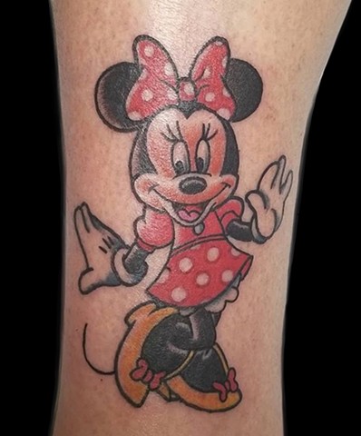 Minnie Mouse Disney World tattoo by Gina Marie of Copper Fox Tattoo