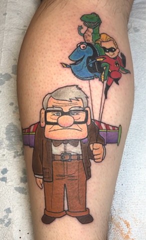 Disney tattoos, tattooshops near disney, Kissimmee tattooshop, tattoos, up tattoos, Toy Story tattoo, incredibles tattoo, finding Nemo tattoo, 