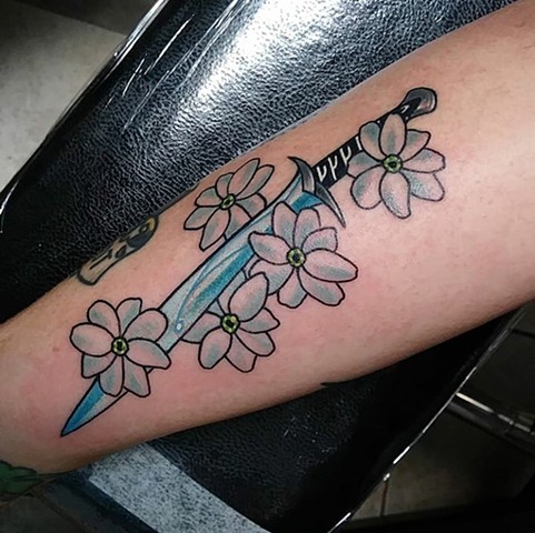 Lord of the rings, lord of the rings tattoo, lotr tattoo, sting, sting tattoo, sting dagger tattoo, sting sword tattoo, sword tattoo, Kissimmee tattoo shop, Kissimmee tattoo, tattooing 