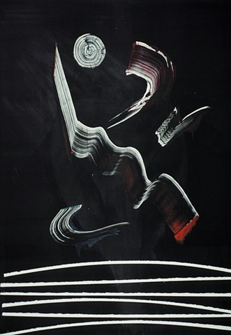 Collision of Color and Form  Monotype