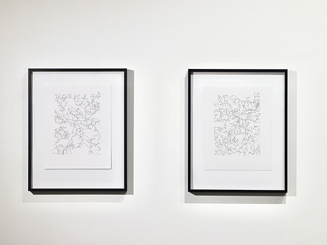 Inner End (Service Roads), Edson (left), Knight (right), 2017
Installation View, Latitude 53, 2018-19
