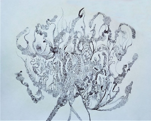Rendering of a flower from the fields of the unconscious