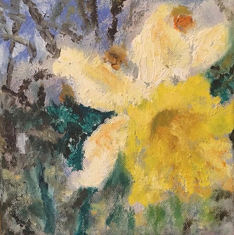 daffodil set - oil on canvas - 2019