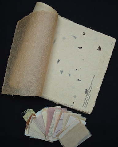 Handmade Tropical Fiber Paper, 
Natural Plant Dyes, Guam
Sample Book, Japanese Binding