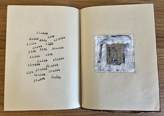 Trilogy– I Listen To The Passage Of Time                           Book 2 – Hurrying Slowly: Alchemy Journal,  30 double pages.