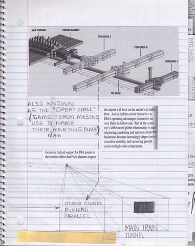 Denver International Airport Research Notebook 
(interior pages)
