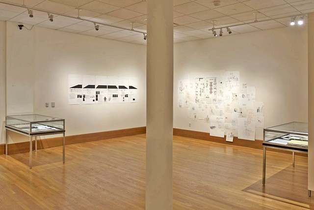 Installation view, A Deb Sokolow Sampler: 20 Years of Speculative Drawing