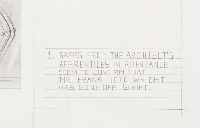 Mr. Frank Lloyd Wright's Idea for a Body Cleansing Station Inside the Guggenheim (detail)