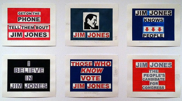 Failed campaign posters for Jim