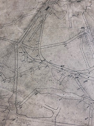 the map of the mine tunnels, detail