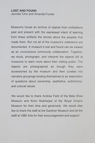 Statement and Dedication at the Gardiner Museum, Toronto Canada