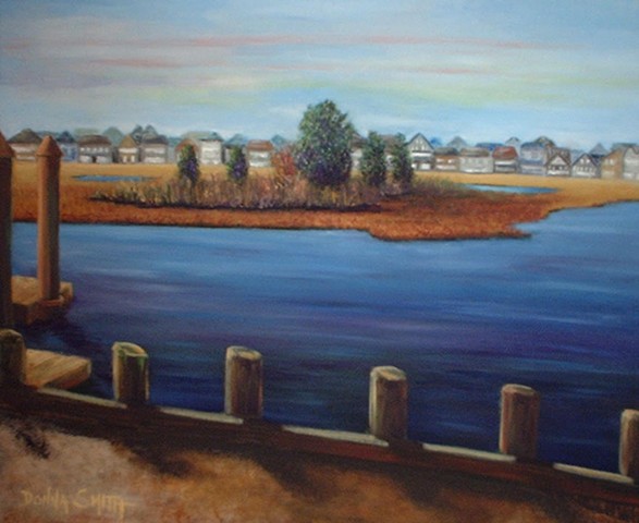 The Bay at the Avalon Yacht Club
(3rd Prize Winner at the St. John's Episcopal Church Art Show, October 2005.  Displayed on August 16, 2006 at the Avalon Yacht Club Juried Show)