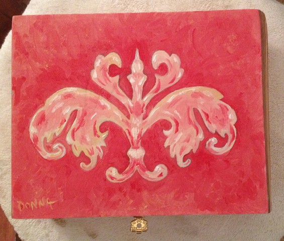 CHC Fleur-de-lis
Oil on cigar box
Donation to 2014 Chestnut Hill College Gala Scholarship Fund