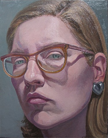 self-portrait painting of Margaret McCann